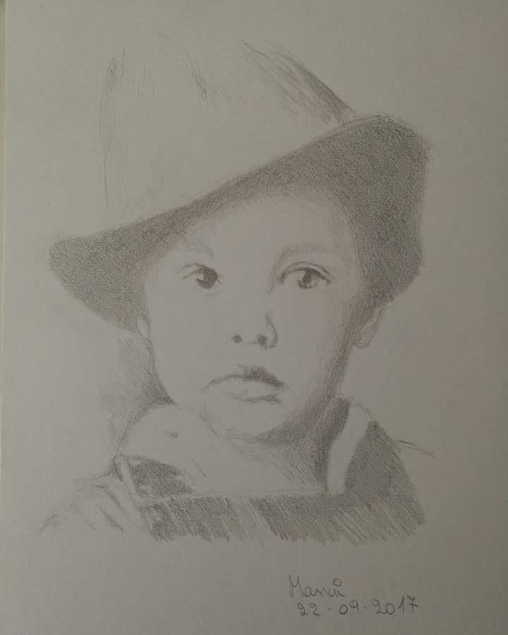 Elvis Presley Jonge Jaren - Grafietportret door Massin Art