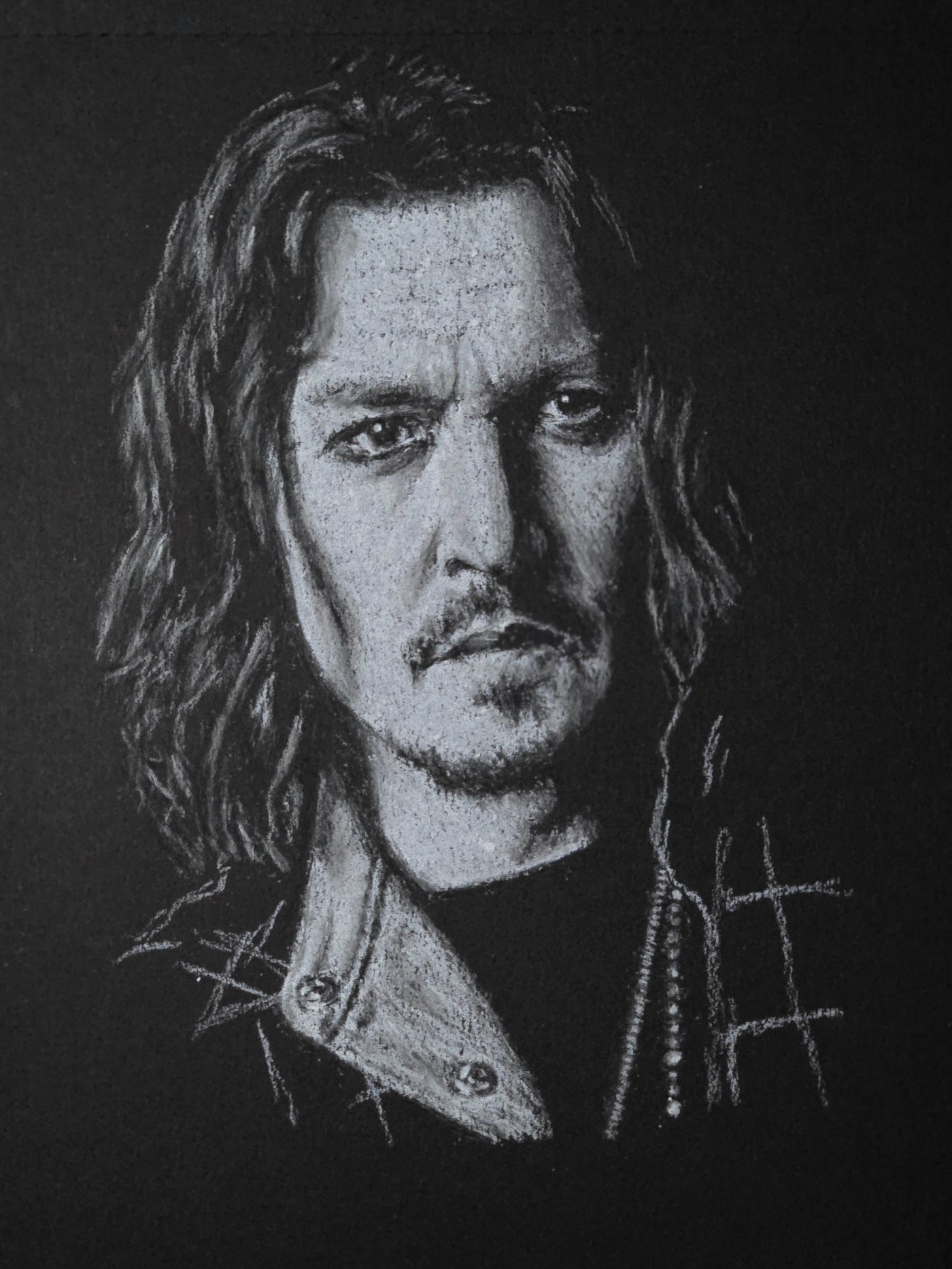 Johnny Depp - Pastelportret door Massin Art