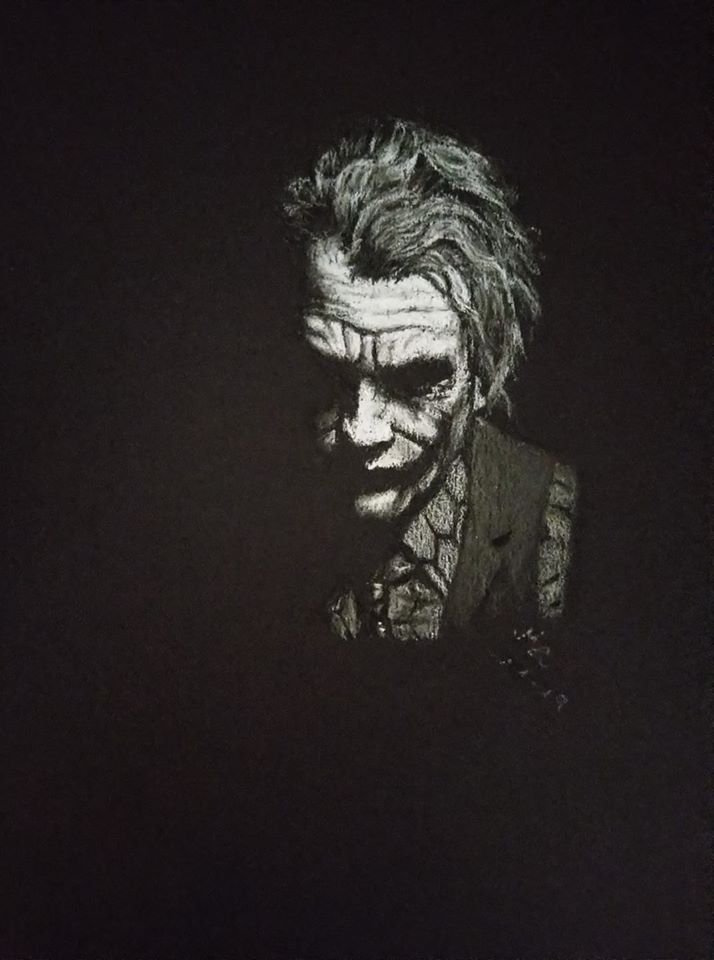 The Joker - Pastelportret door Massin Art